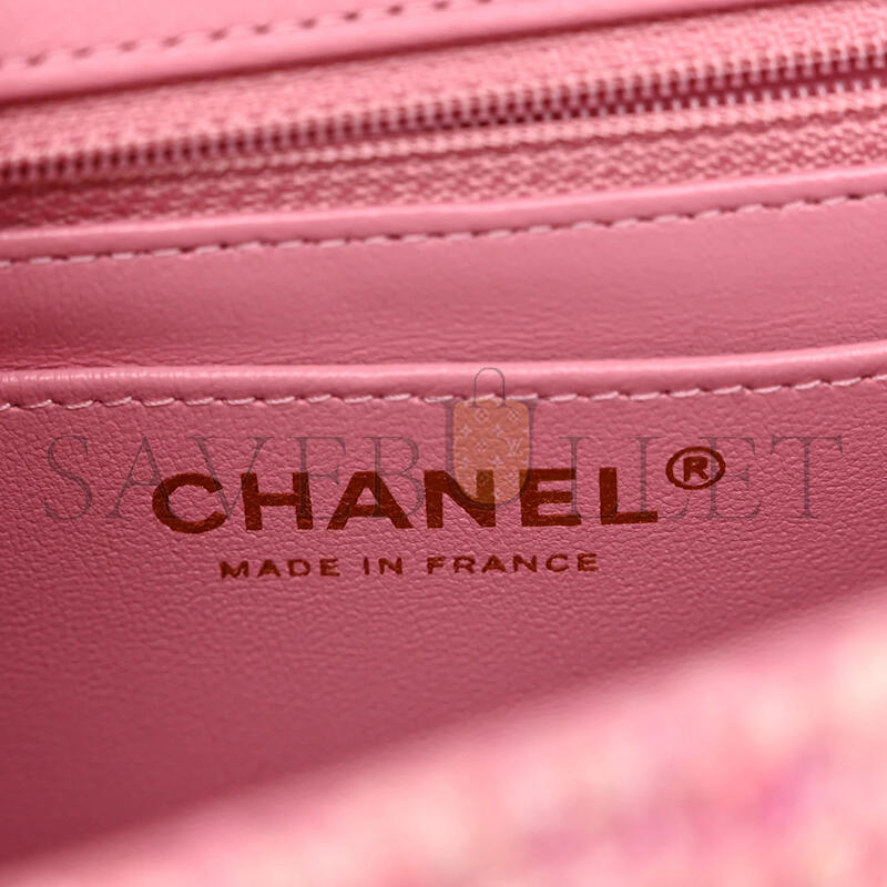 Ch**el mini tweed flap bag 155672 (20*13*7cm)